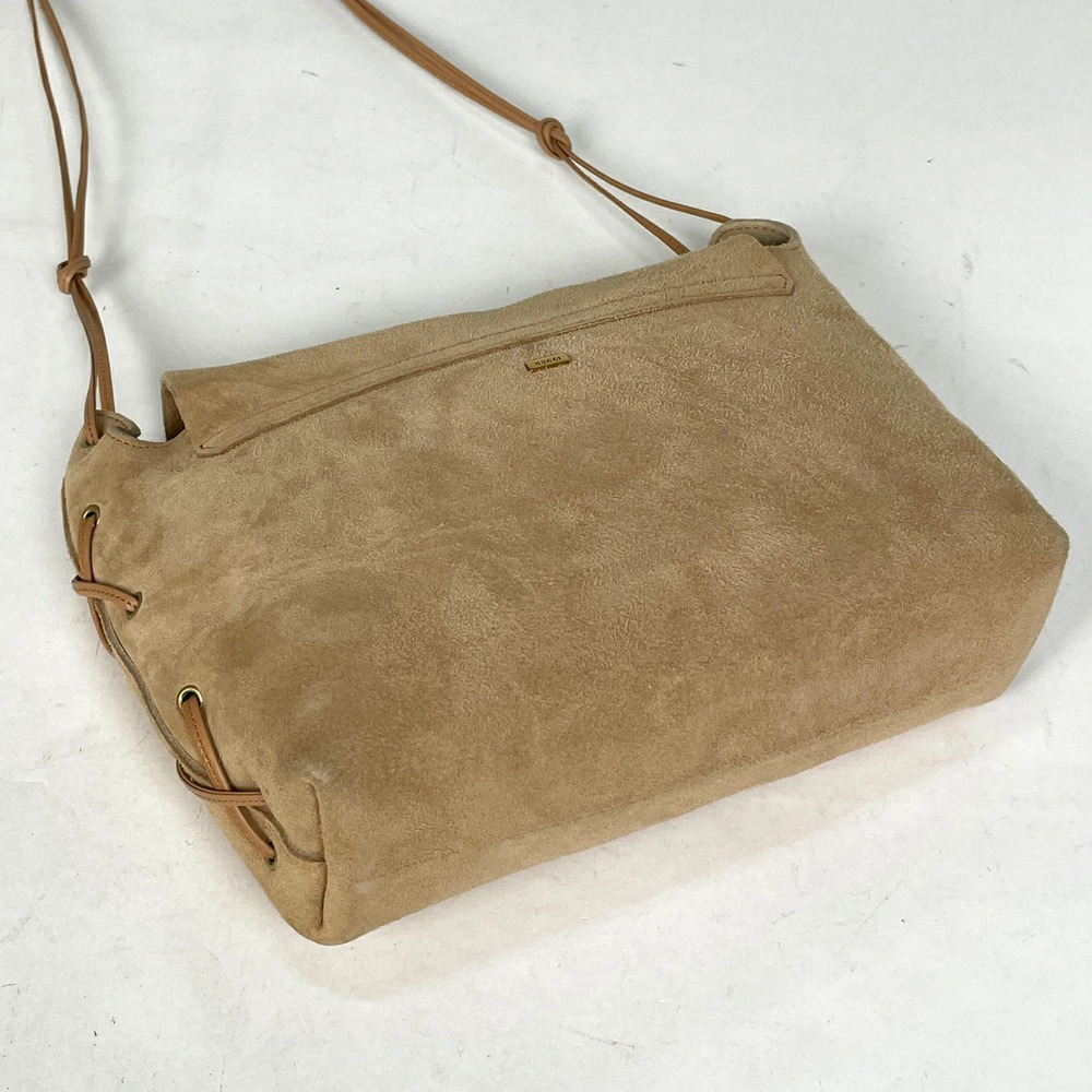 Gucci Heart Motif Shoulder Bag Crossbody Suede Beige - Picture 2 of 7